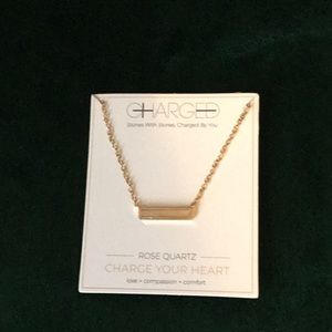 Charged Rose Quartz 18K Gold plated Necklace